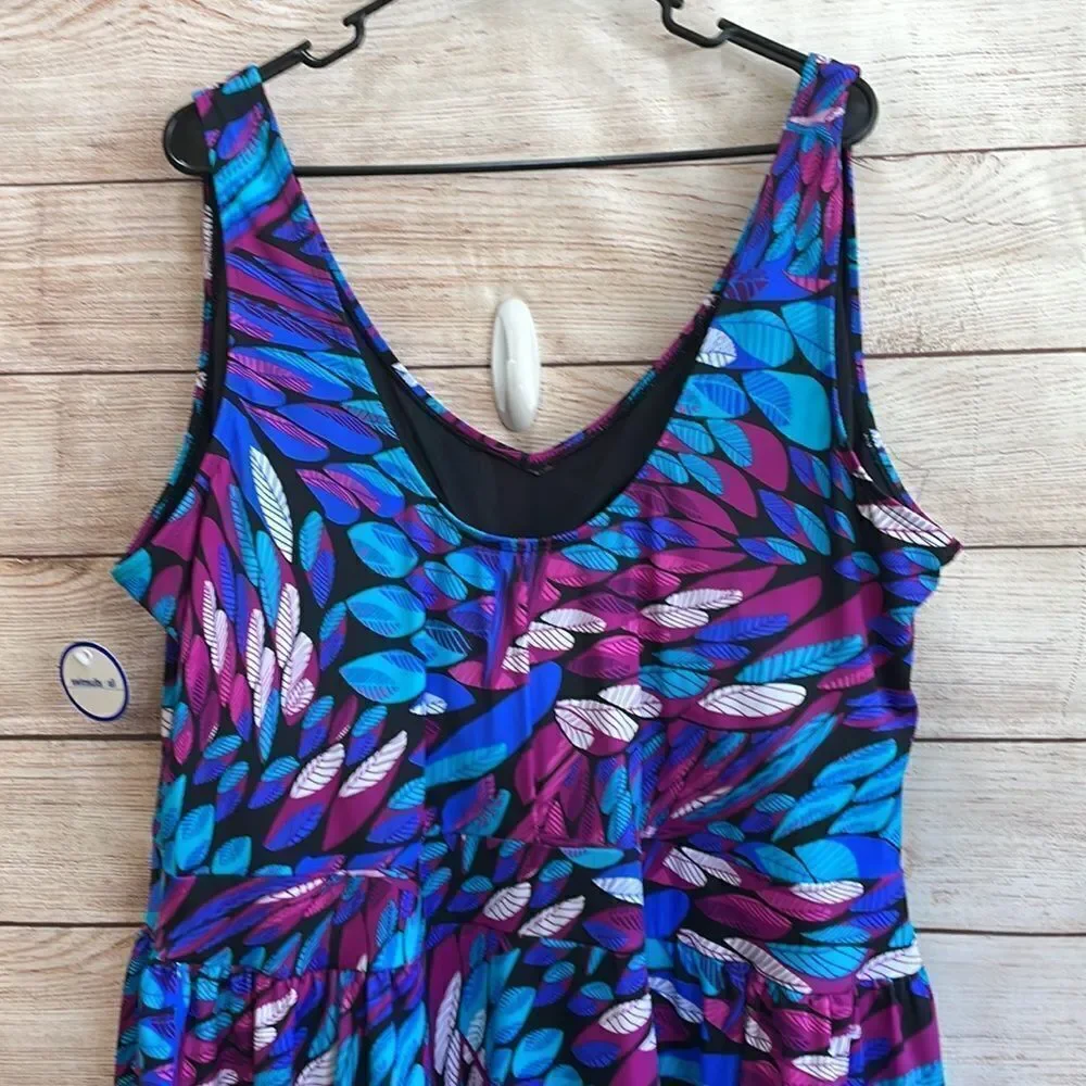 NEW WITH TAGS SWIMSUITS FOR ALL ONE‎ PIECE SWIMSUIT IN BLUE
